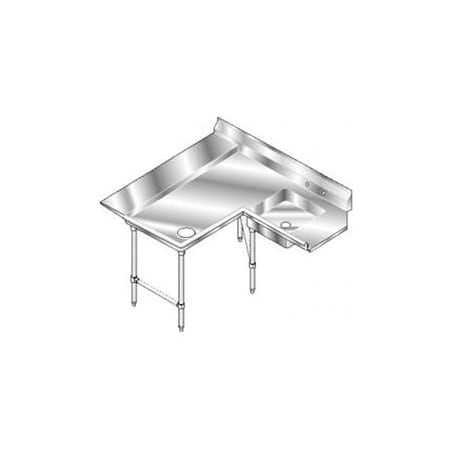 Aero Aerospec SS NSF Soiled Shelf Island w/ Left Drainboard - 60 x 72 2SDL-L-60